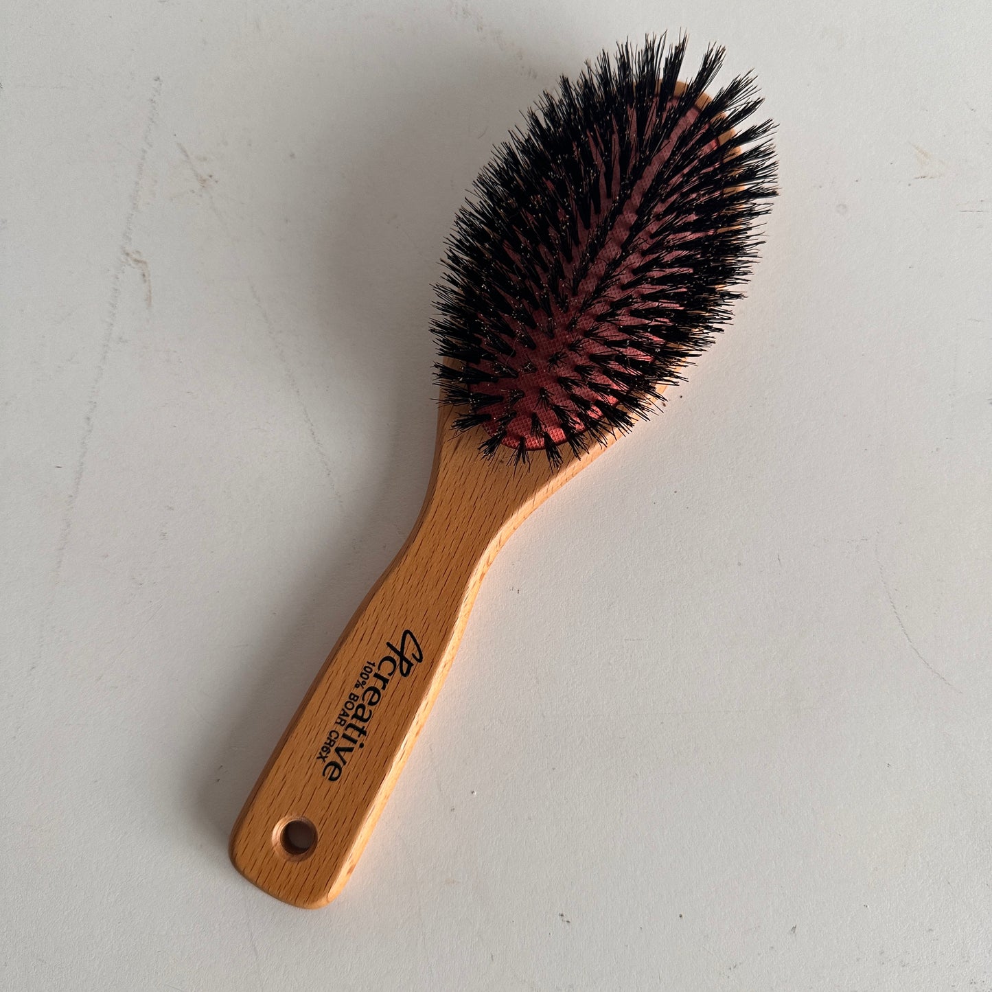 BB007 BOAR HAIR WOOD HAIRBRUSH