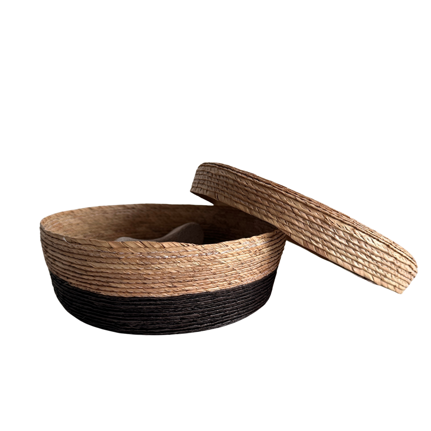 BB008 JAPANESE WOVEN BASKET WITH LID