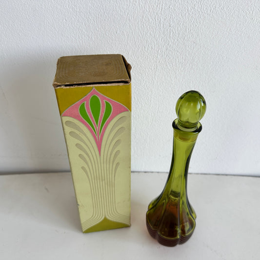 BB022 GREEN TINTED ART DECO BATH OIL