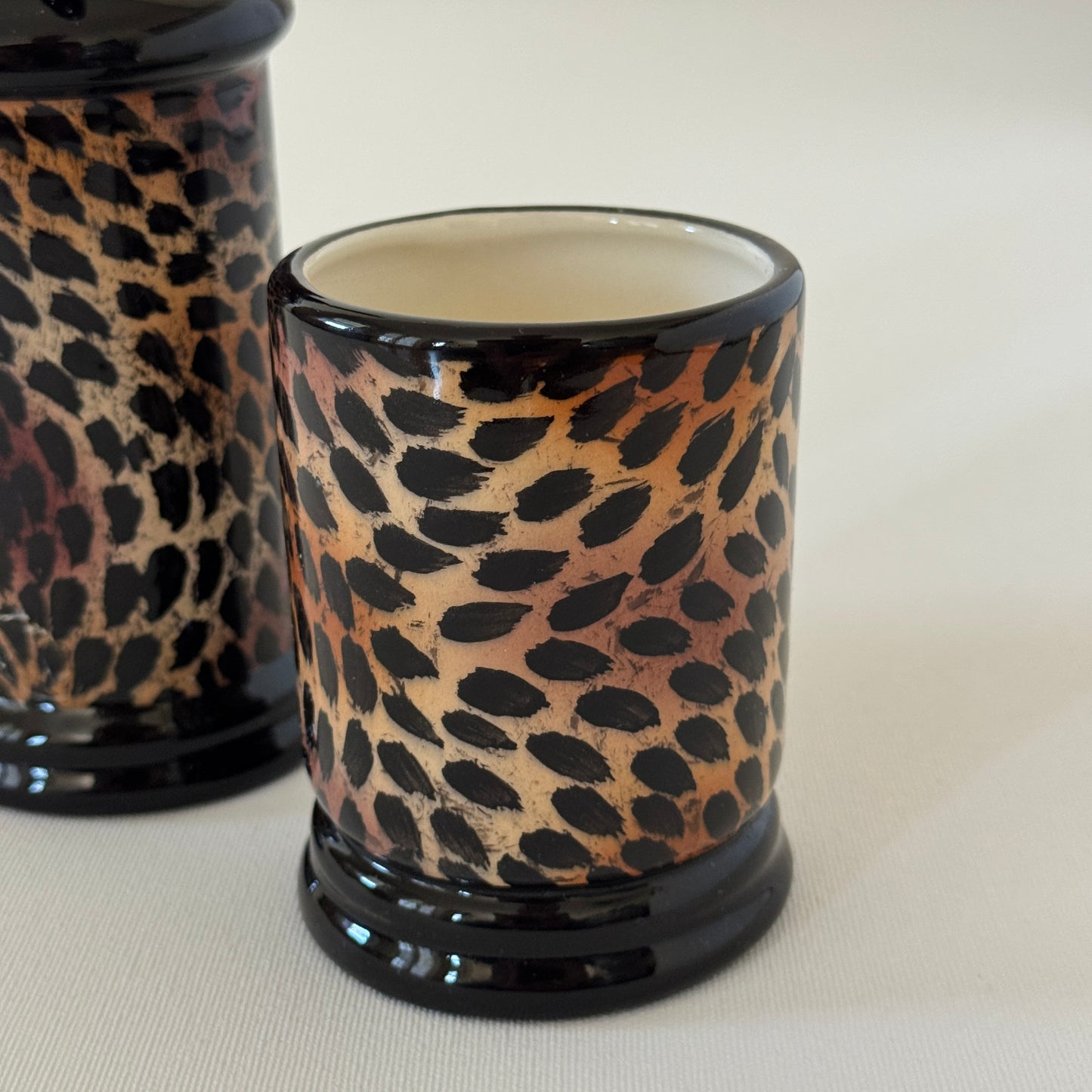 BB039 LEOPARD PRINT BATHROOM ACCESSORIES