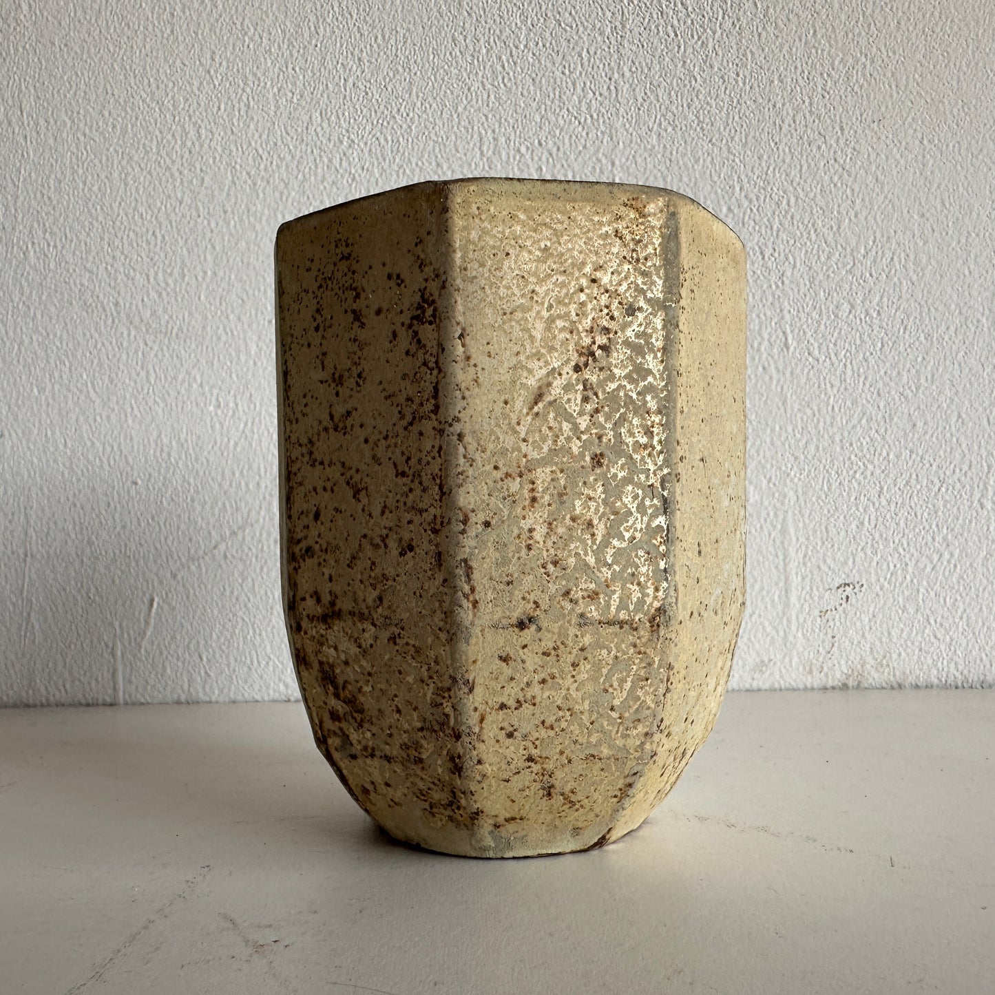 CA022 MATTE GOLD PATINA GLASS VOTIVE CANDLE HOLDER