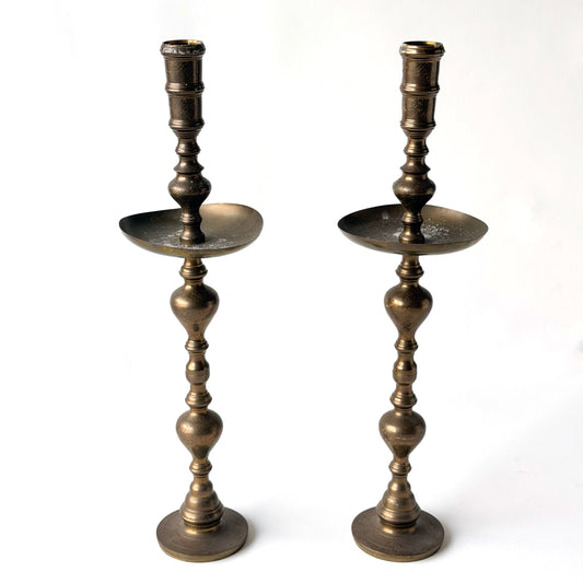CA053 EXTRA LARGE BRASS CANDLE STICK HOLDERS