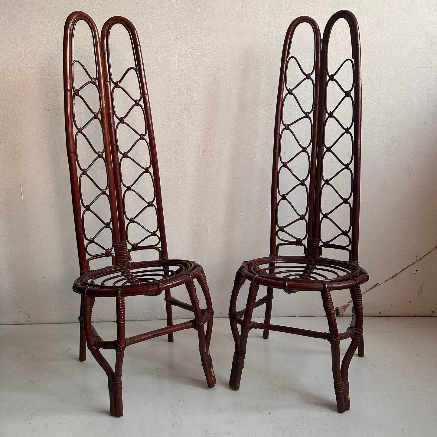 CH003 RATTAN SUPER HIGH BACK CHAIRS