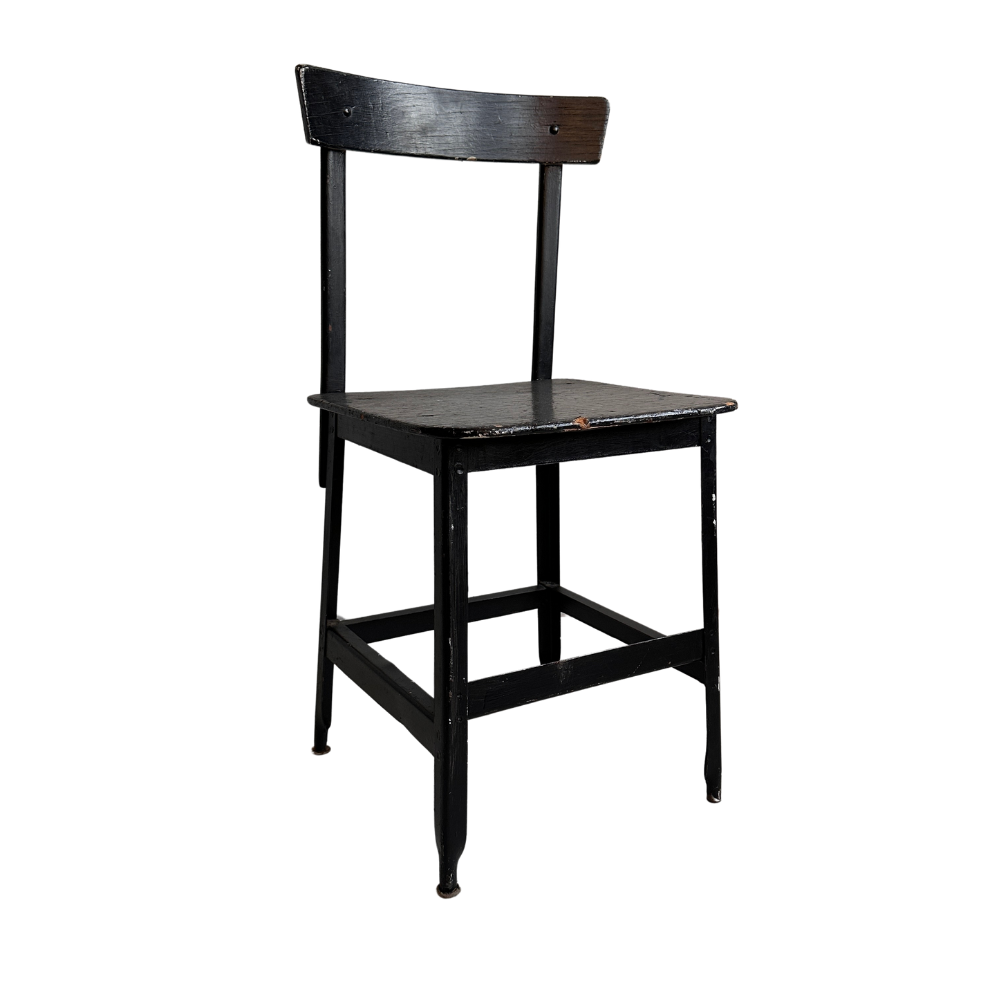 CH018 BLACK WOOD AND METAL CHAIR
