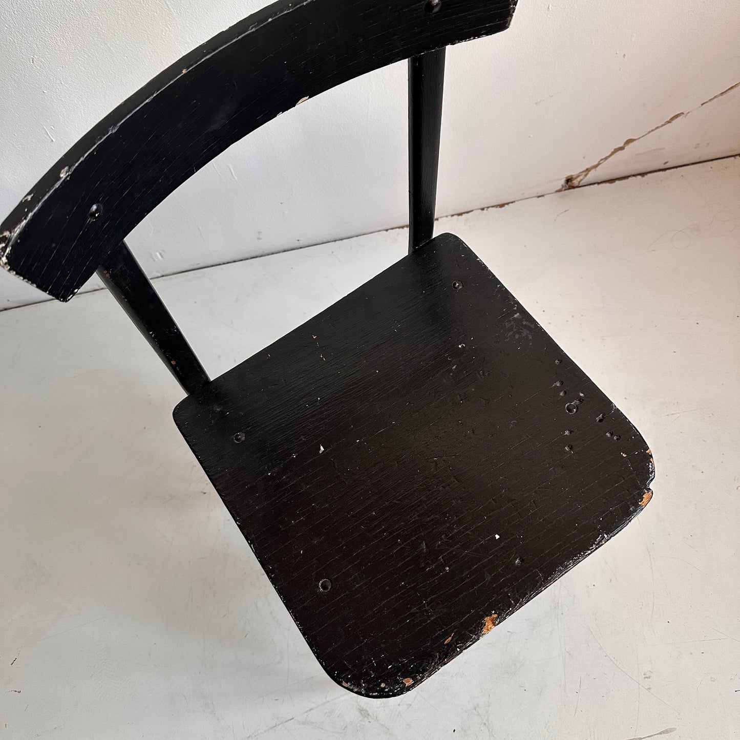 CH018 BLACK WOOD AND METAL CHAIR