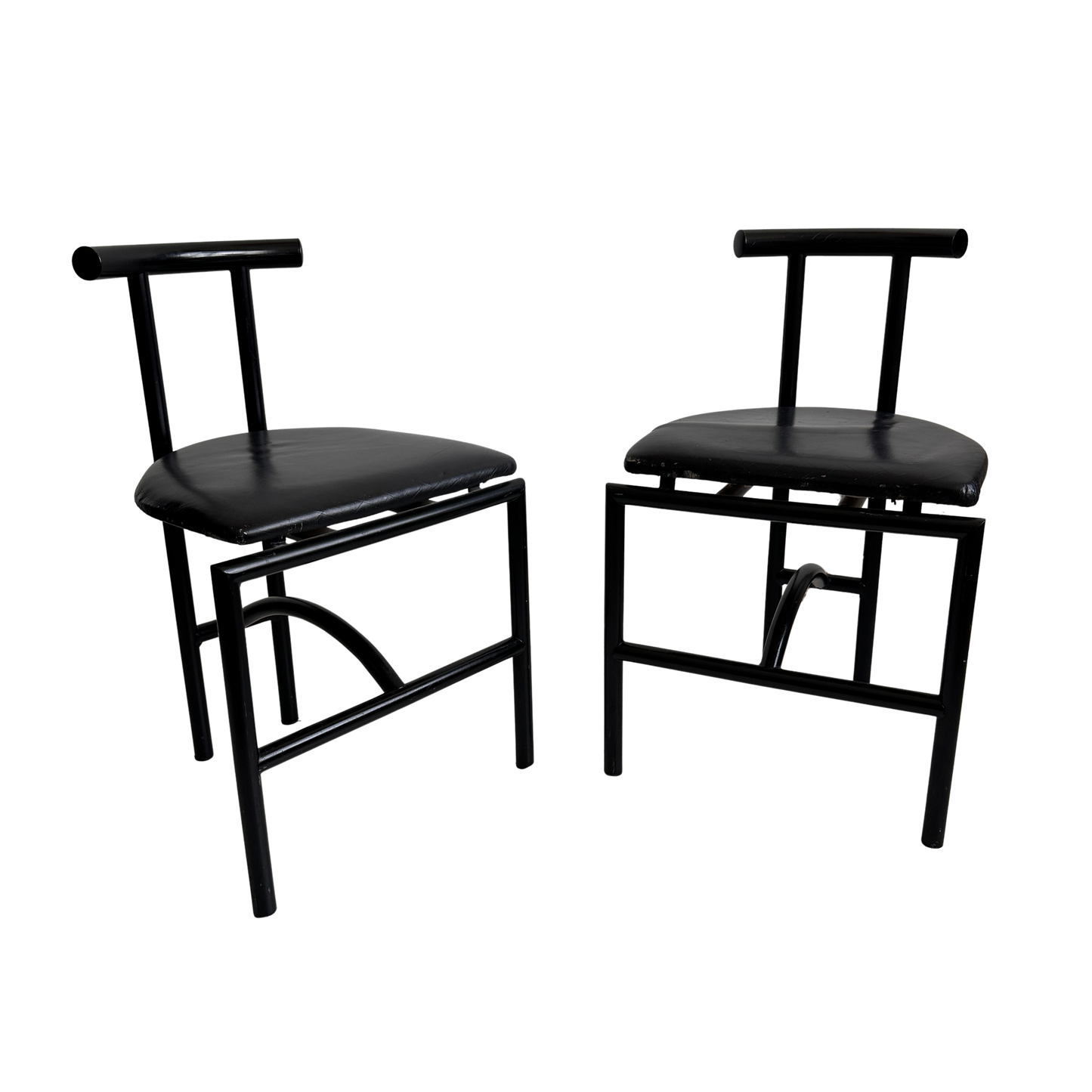 CH025 BLACK TOKYO CHAIRS WITH BLACK VINYL SEATS