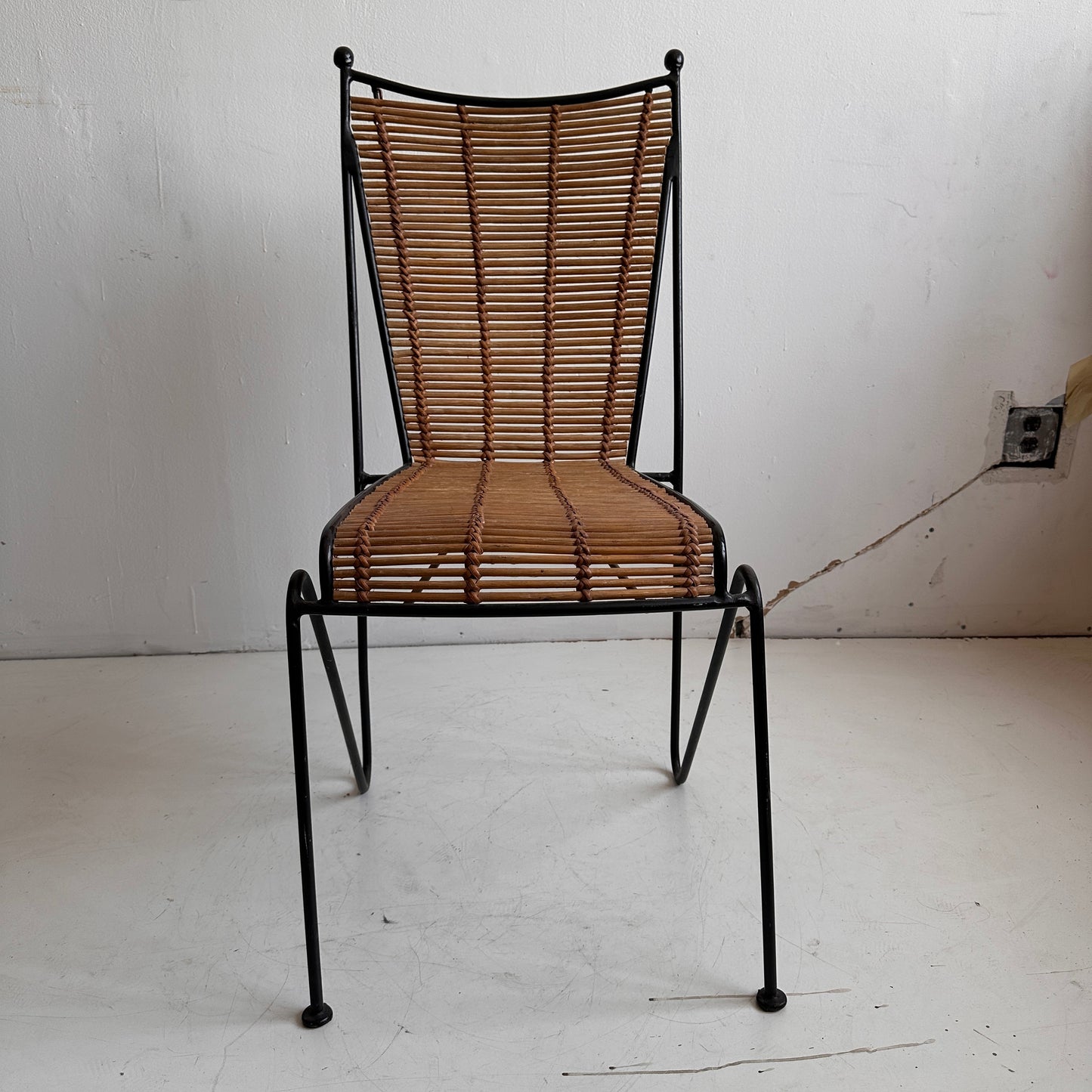 CH037 PIPSAN IRON & RATTAN CHAIR