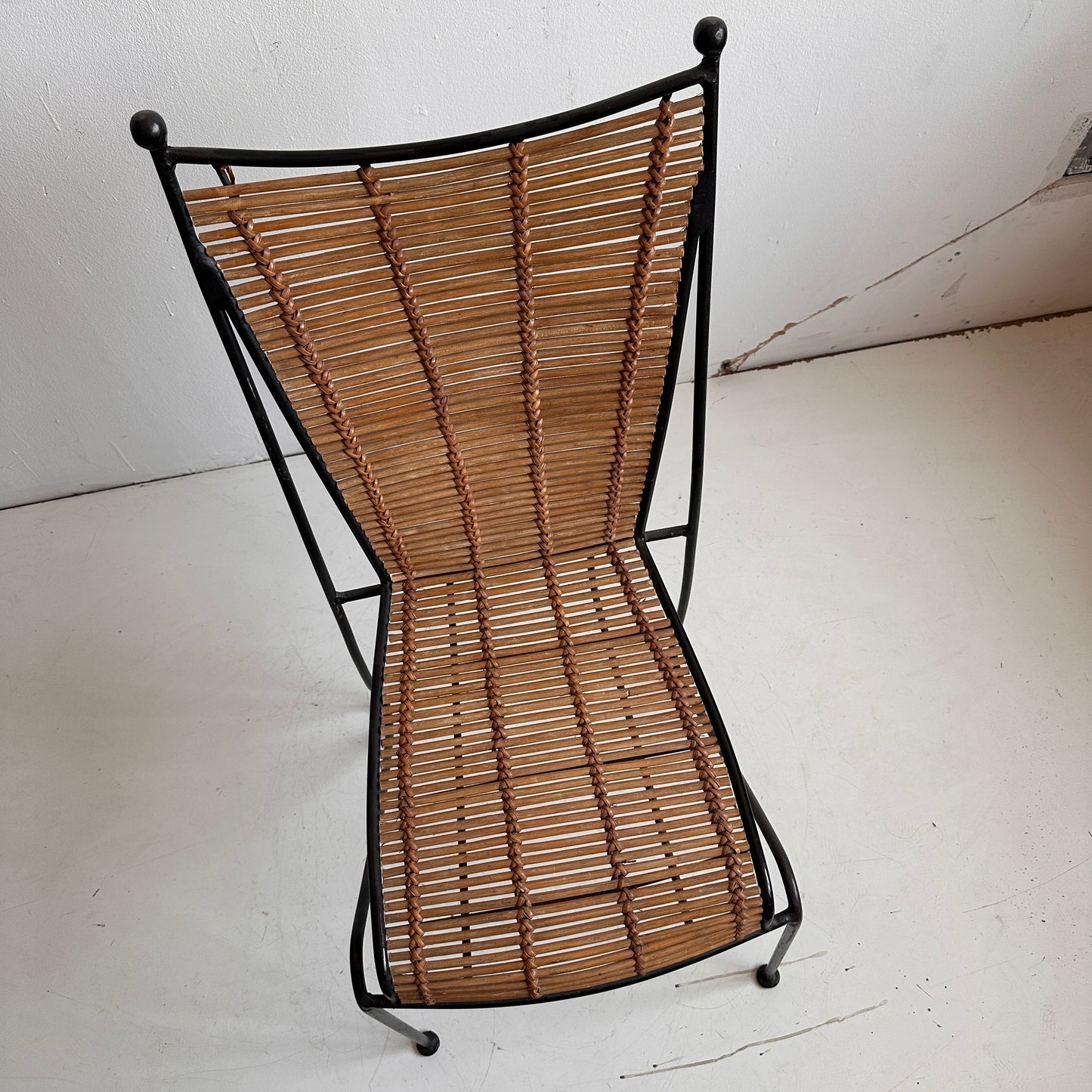 CH037 PIPSAN IRON & RATTAN CHAIR