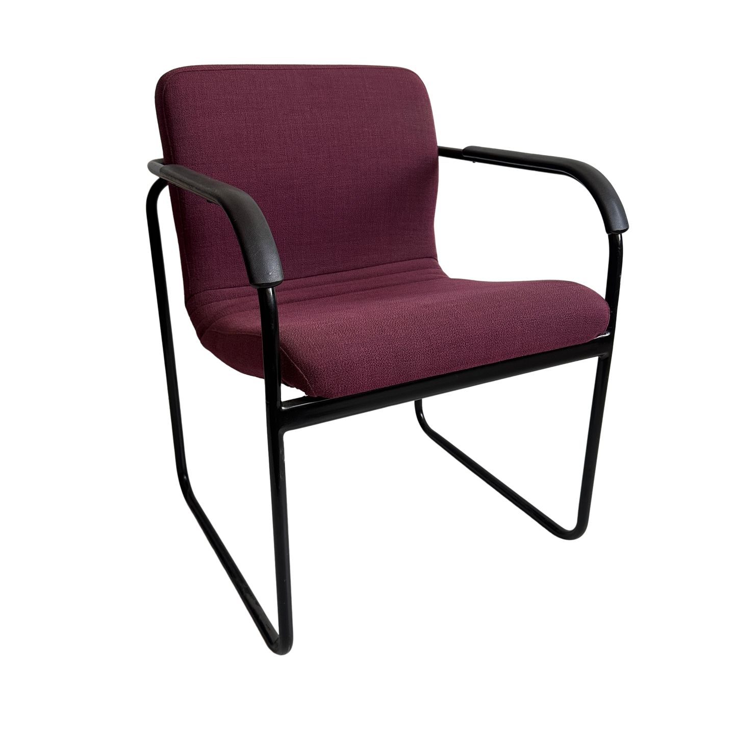 CH040 PURPLE FABRIC & BLACK FRAME OFFICE CHAIR