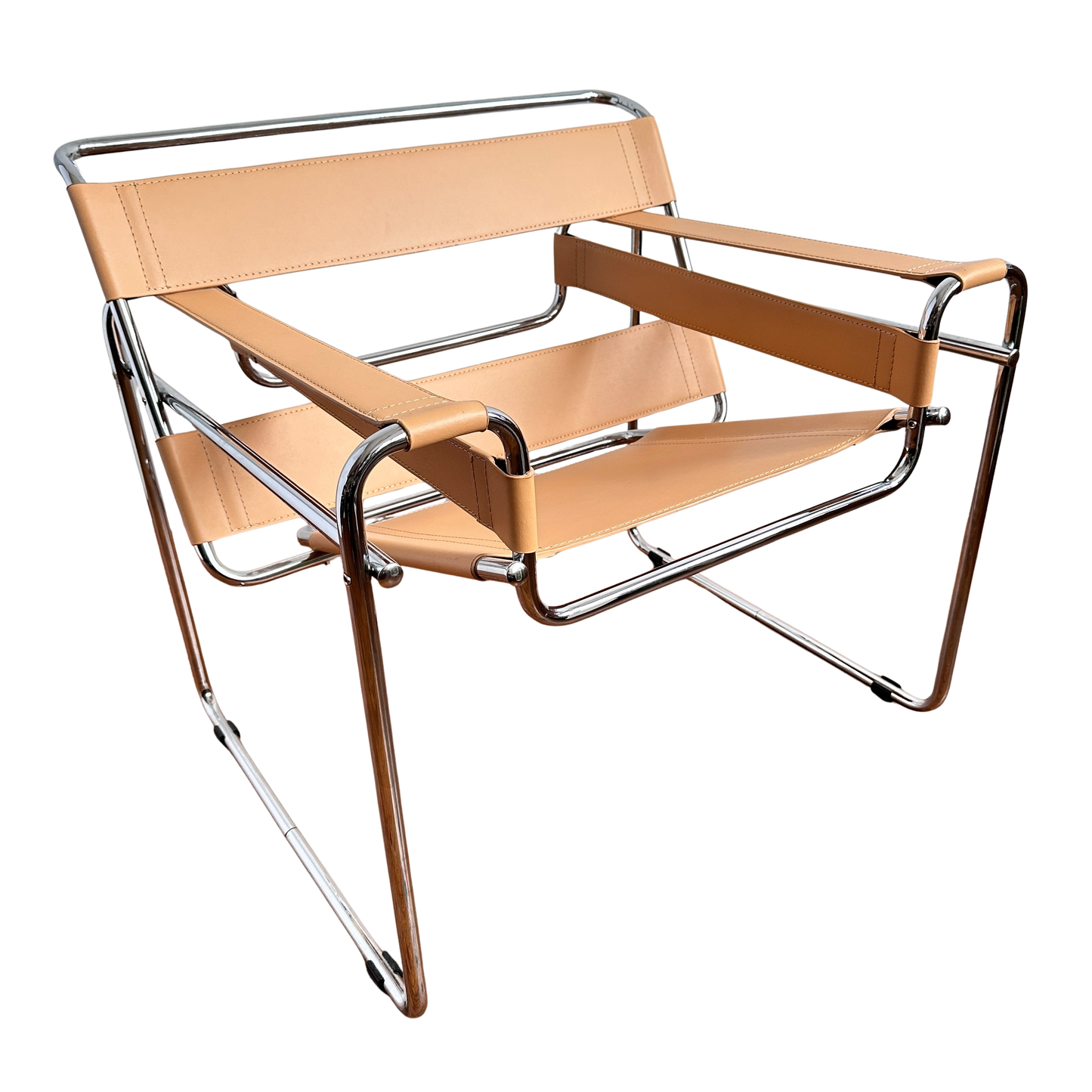 CH062 WASSILY CHAIR WITH TAN STRAPS