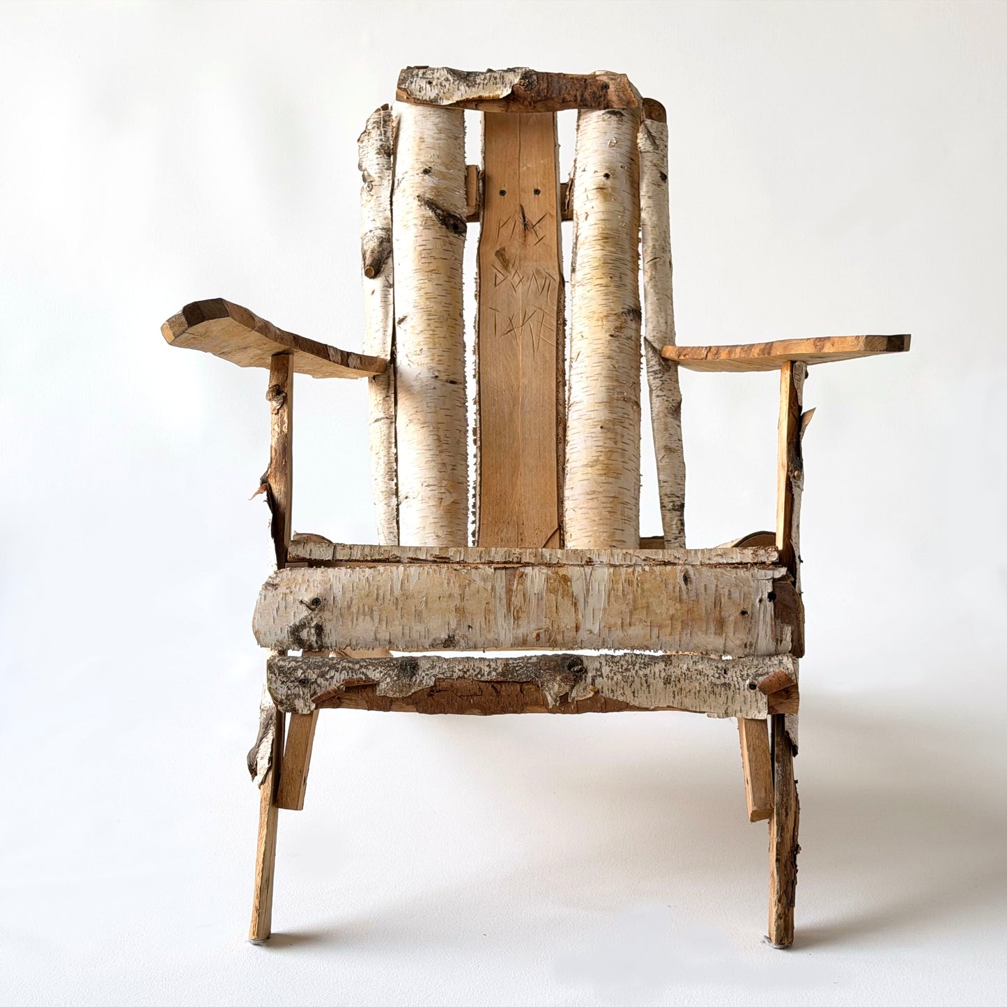 CH076 CUSTOM BIRCH LOG ADIRONDACK CHAIR