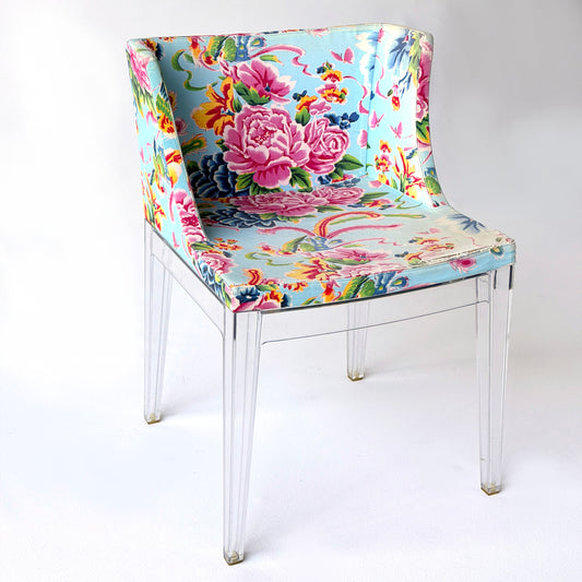CH083 DISTRESSED TROPICAL FLORAL KARTEL CHAIR