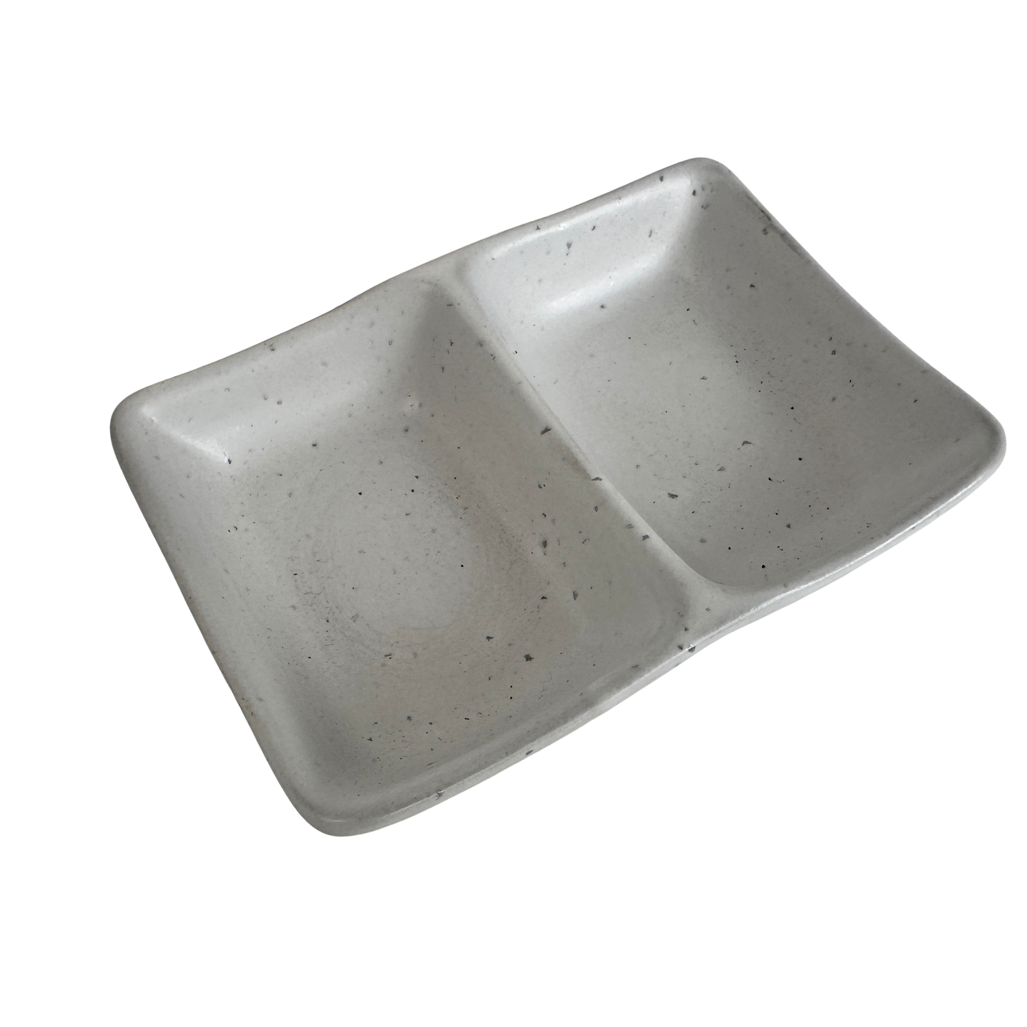 CT023 SPECKLED WHITE CERAMIC CATCHALL