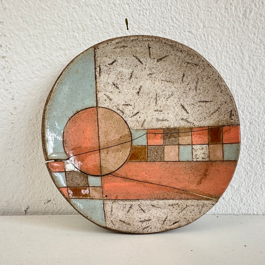 CT024 CERAMIC GEOMETRIC REINCARNATED PLATE