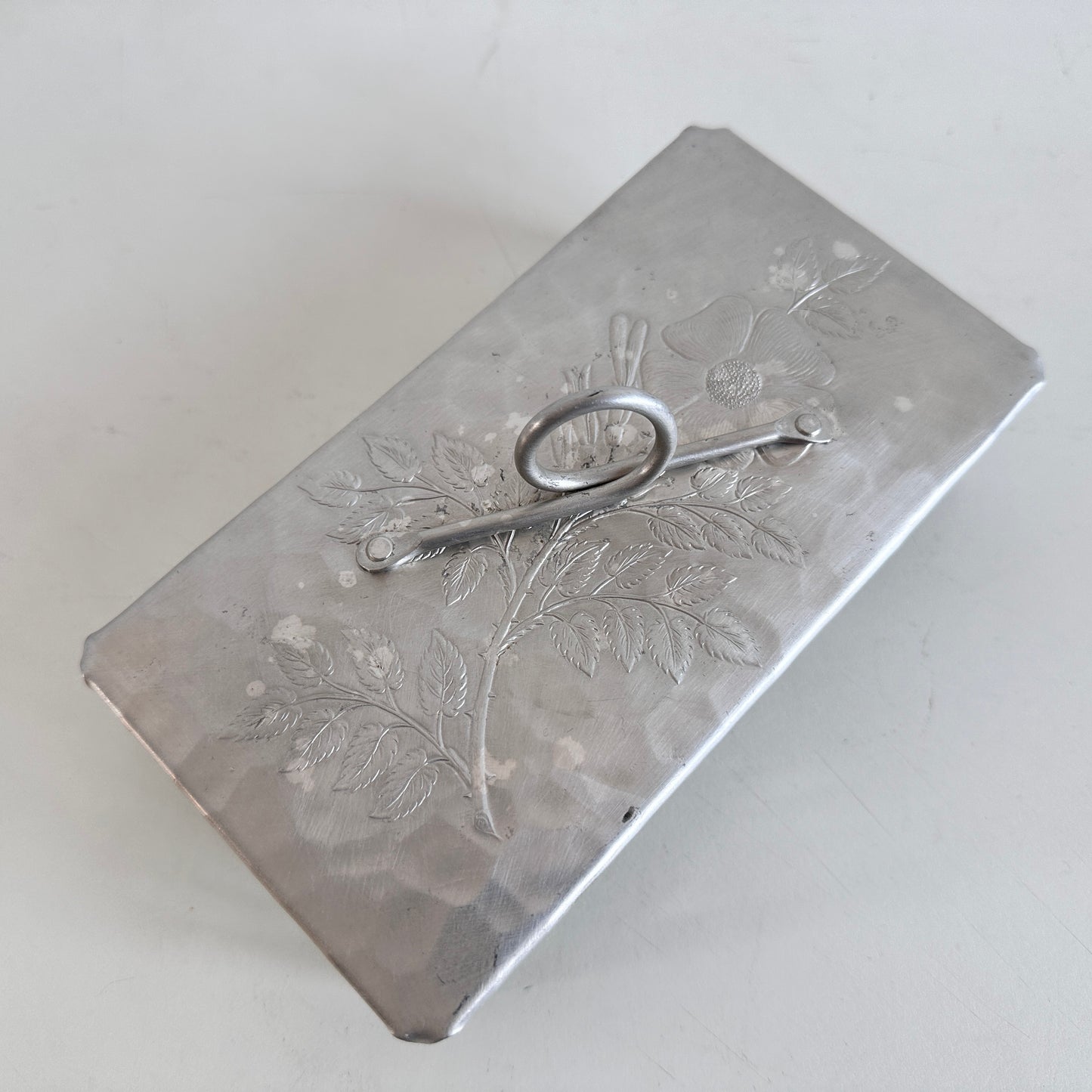 CT025 ALUMINUM & GLASS TRINKET HOLDER