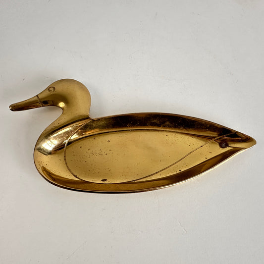 CT029 BRASS DUCK TRINKET TRAY