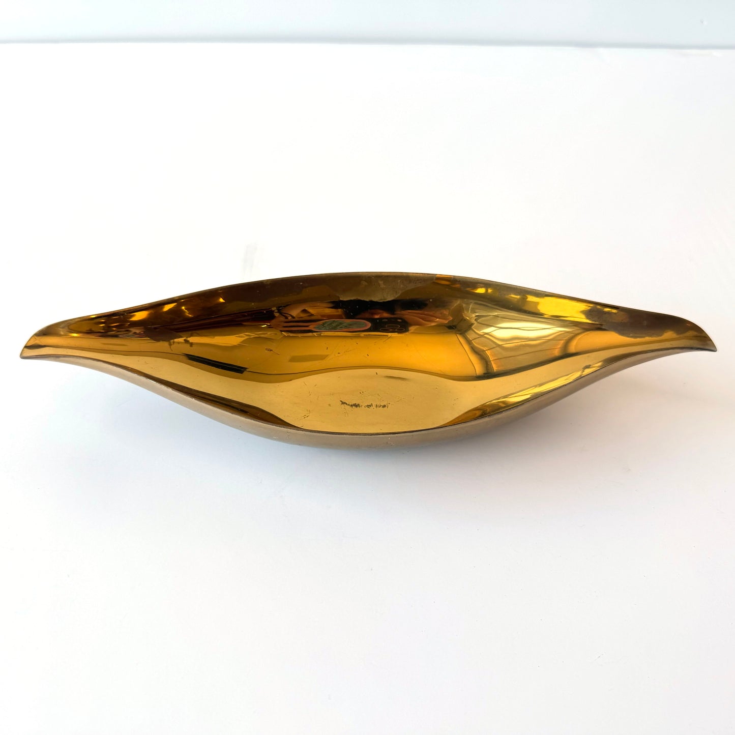CT036 DISTRESSED BRASS TRINKET DISH