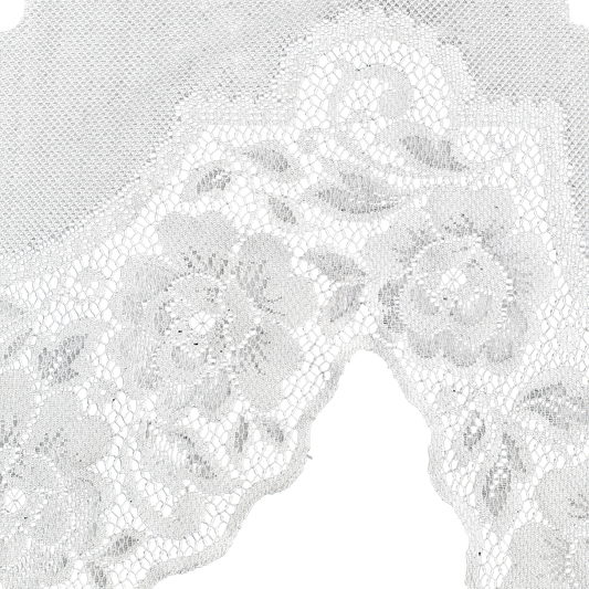 DR005 4 PANELS OF FLORAL LACE VALANCE CURTAINS