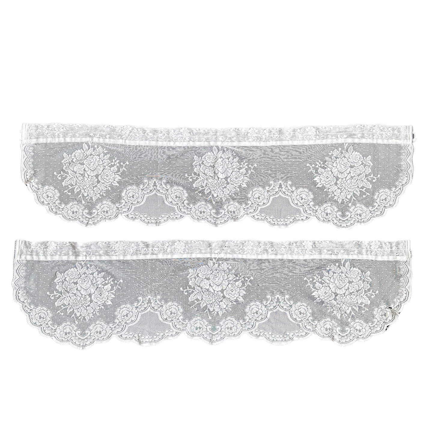 DR006 SET OF 2 FLORAL VALANCE CURTAIN PANELS