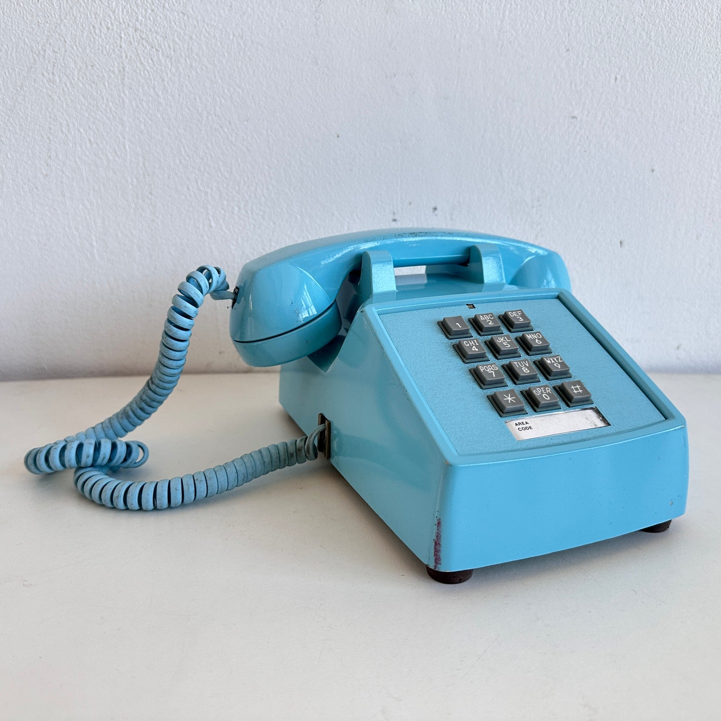 EL068 BABY BLUE PUSH BUTTON PHONE