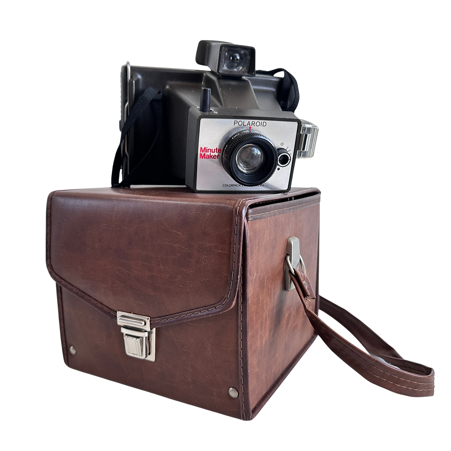 EL071 POLAROID MINUTE MAKER INSTANT FILM CAMERA WITH LEATHER CASE