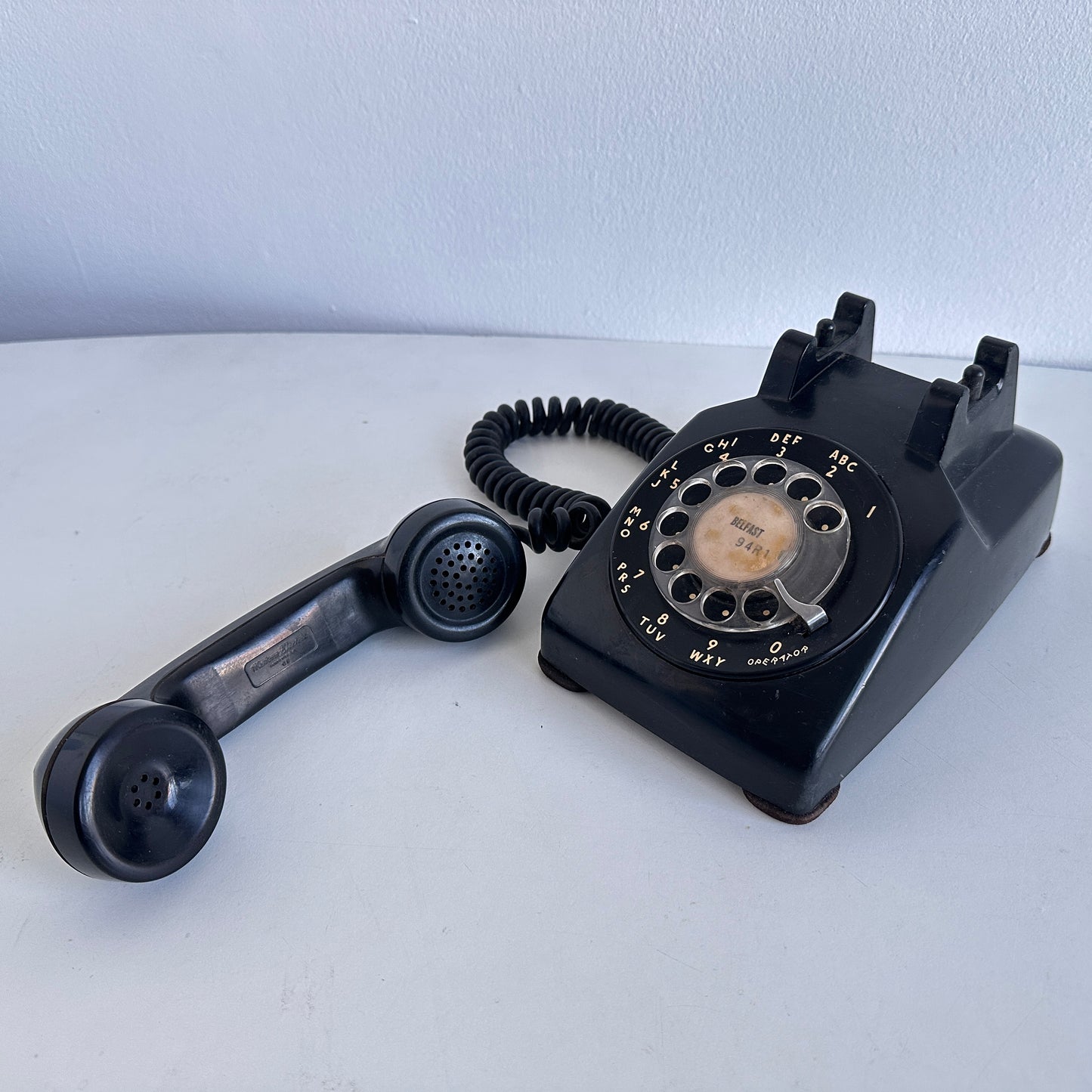 EL091 BLACK ROTARY PHONE