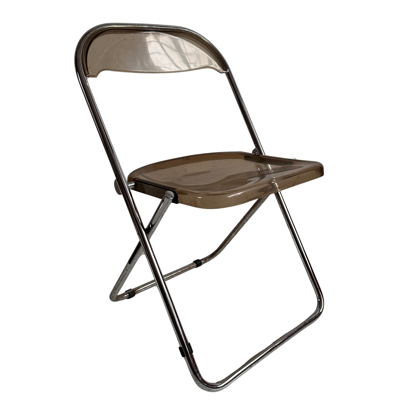 FC015 SMOKED LUCITE LORMAN FOLDING CHAIR