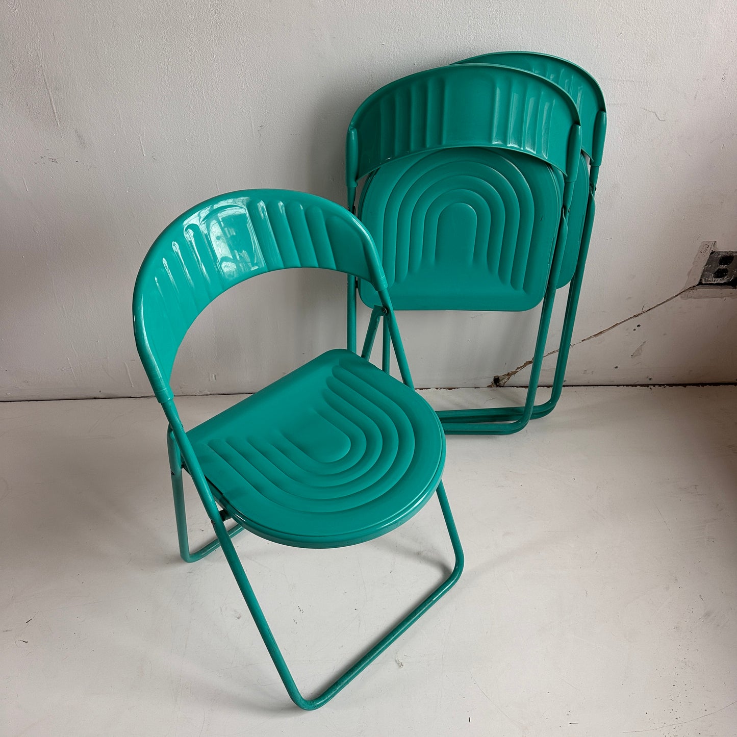FC016 ITALIAN TEAL FOLDING CHAIRS