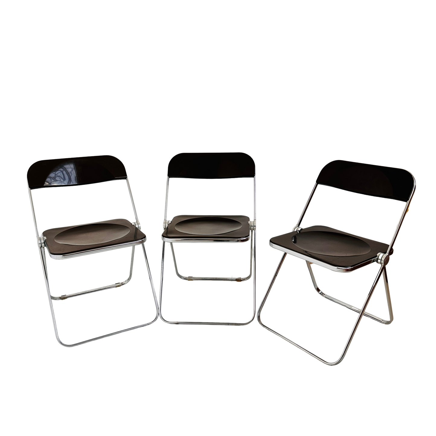 FC031 OPAQUE DARK BROWN PLIA CHAIRS