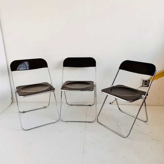 FC031 OPAQUE DARK BROWN PLIA CHAIRS