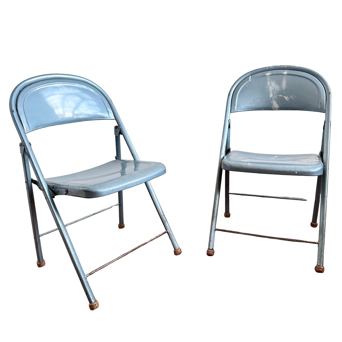 FC039 BLUE ART DECO FOLDING CHAIRS