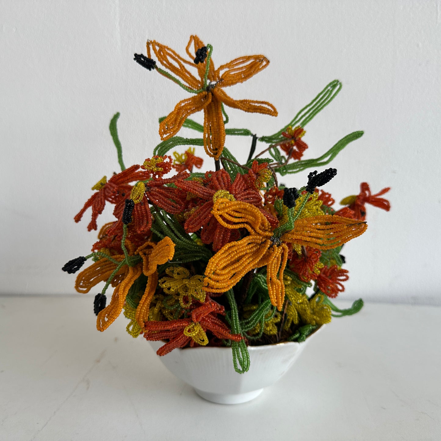 FF002 POTTED BEADED FLOWER ARRANGEMENT