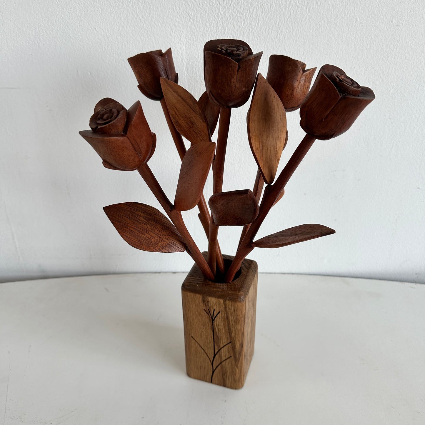 FF003 CARVED WOOD FLOWERS