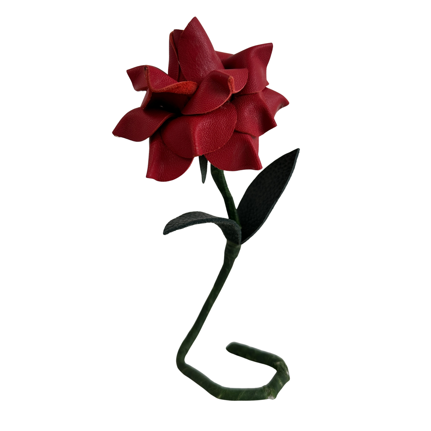 FF004 RED LEATHER FLOWER