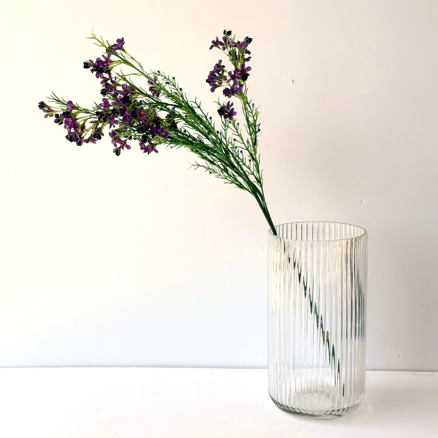 FF0020 SILK ROYAL PURPLE WAX FLOWER SPRAY