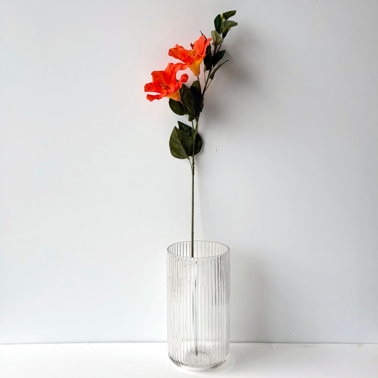FF0049 SILK DOUBLE ORAGE HIBISCUS SPRAY