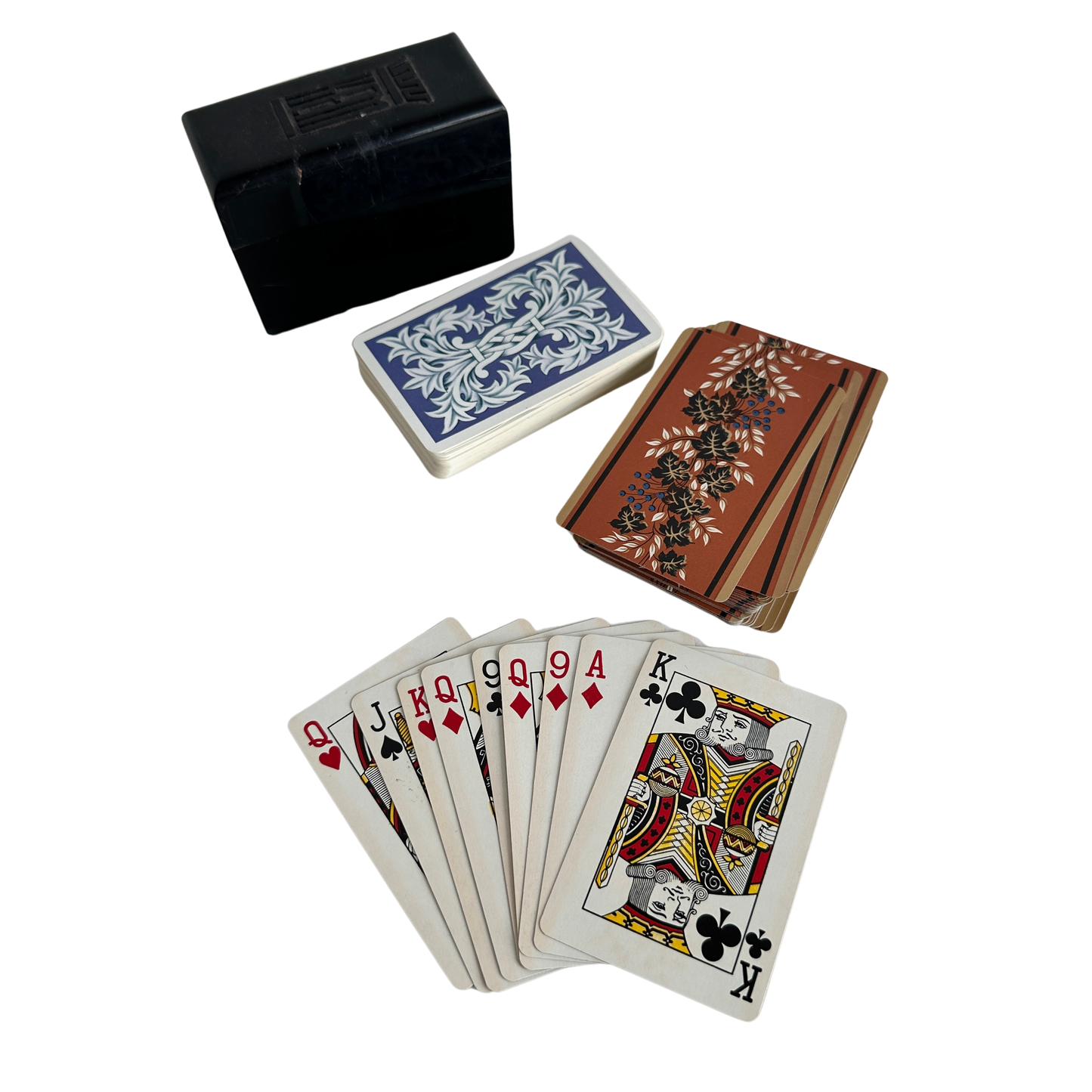 GT004 DOUBLE SET OF FLORAL PLAYING CARDS
