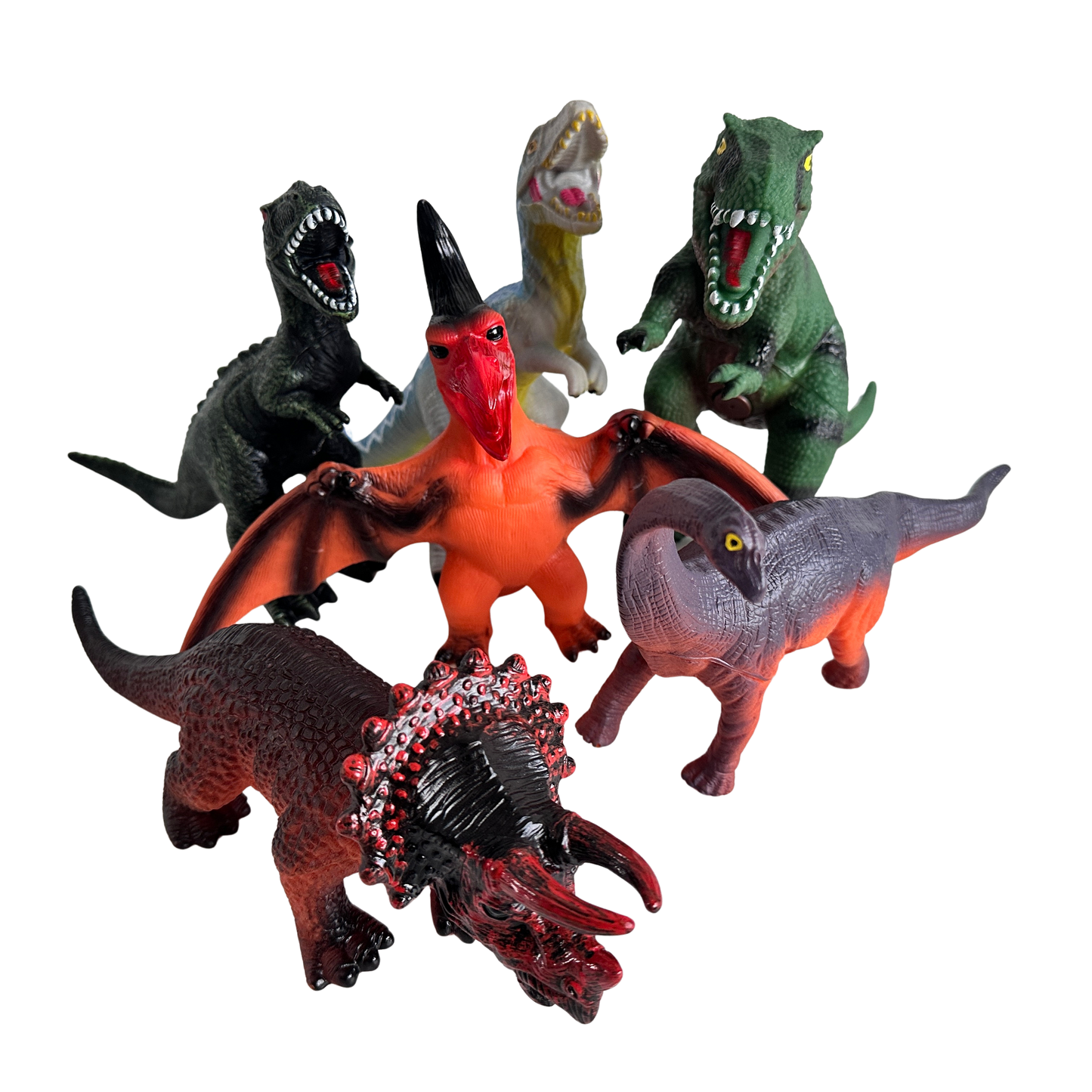 GT014 SET OF SIX SQUISHY DINOSAURS