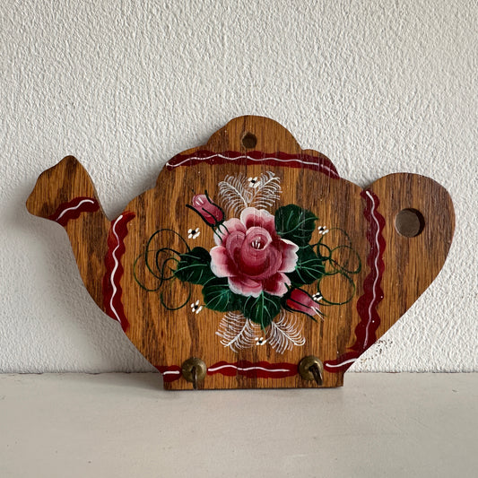 KT007 WOOD TEA KETTLE TEA TOWEL HOLDER