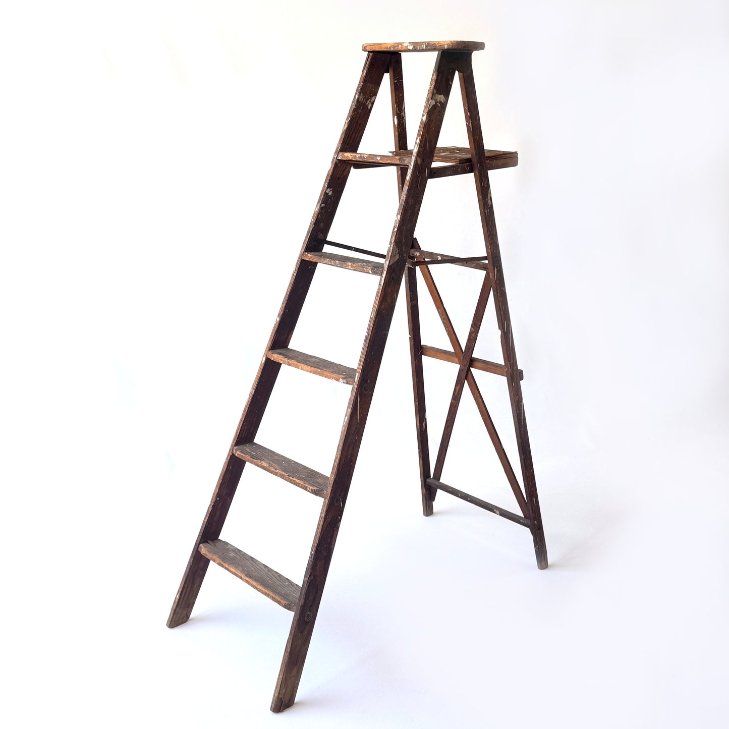 LA002 SIX STEP PAINT SPLATTERED LADDER