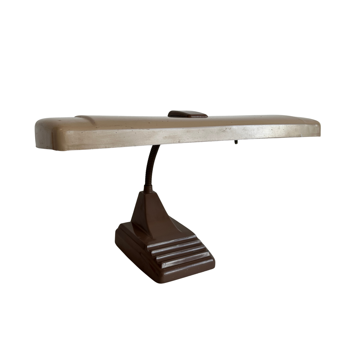 LI006 TWO TONE BROWN ART DECO INDUSTRIAL DESK LAMP