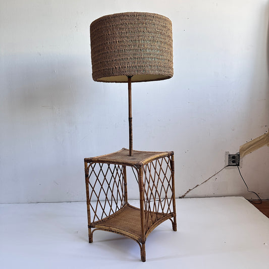 LI023 BAMBOO & RATTAN ORGANIC MODERN FLOOR LAMP
