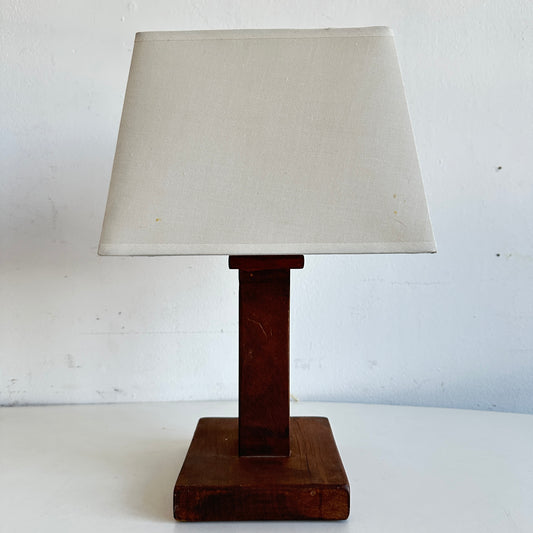 LI027 SIMPLE SHORT WOOD TABLE LAMP