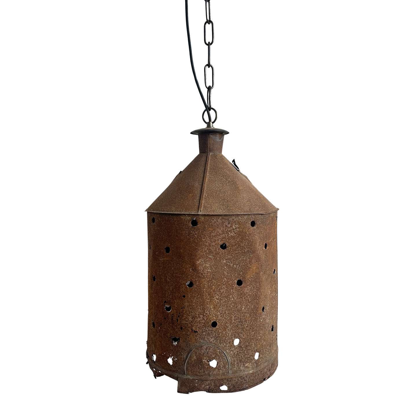 LI028 ANTIQUE RUSTY TIN PENDANT LAMP