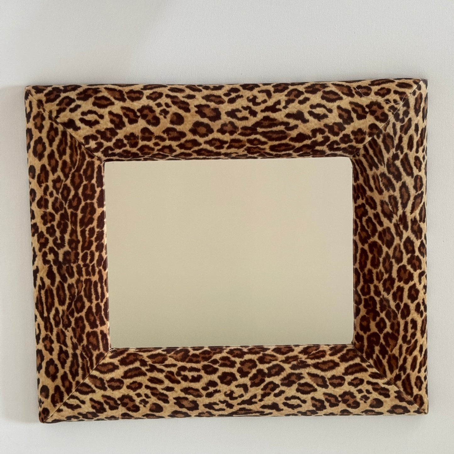 MR011 UPHOLSTERED LEOPARD PRINT MIRROR