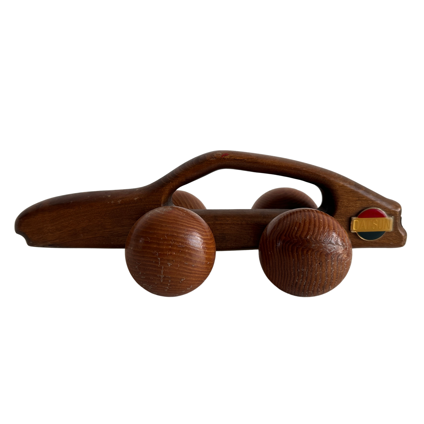 OB004 VINTAGE DATSUN 300ZX WOODEN TOY CAR-MASSAGE ROLLER