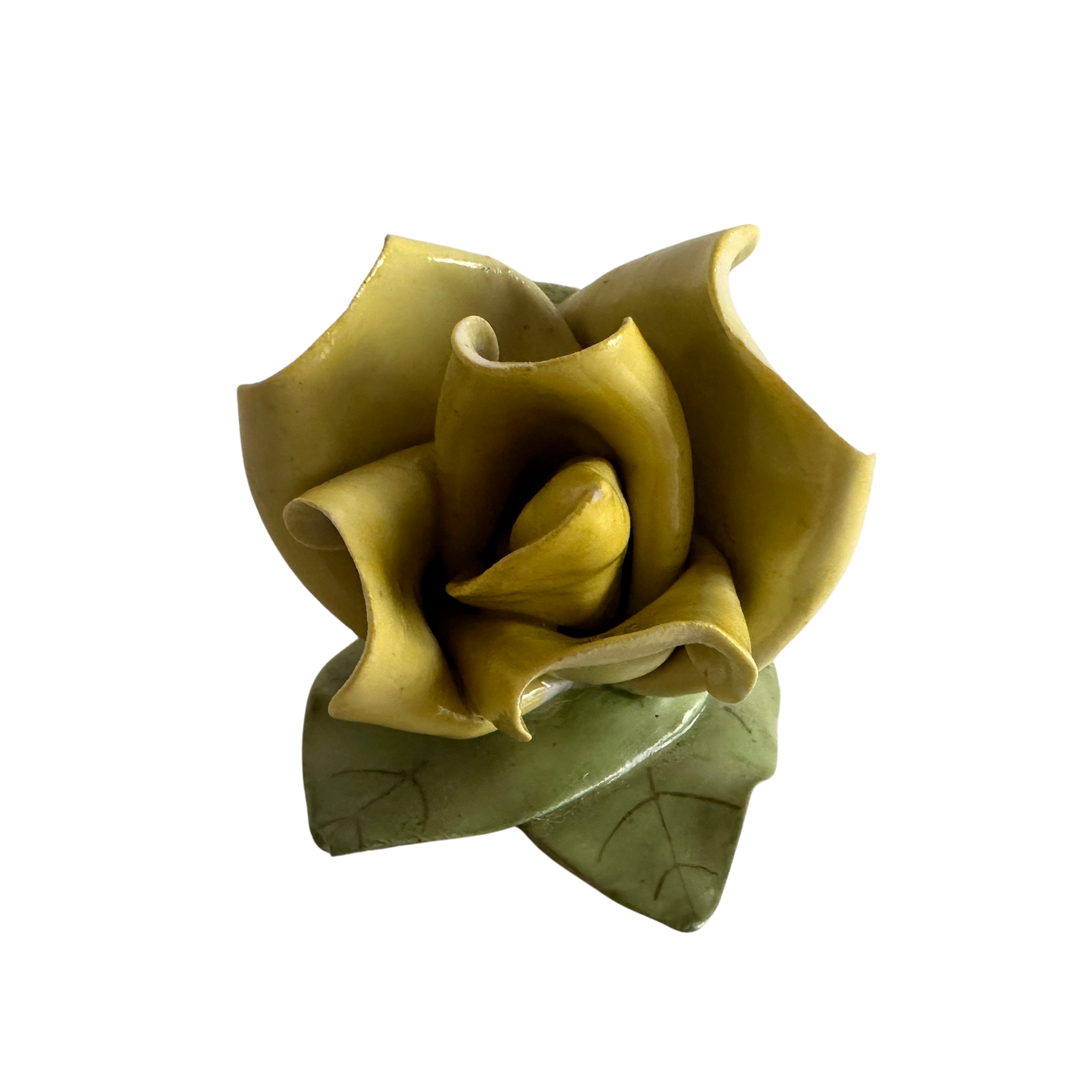 OB020 SMALL CERAMIC YELLOW ROSE