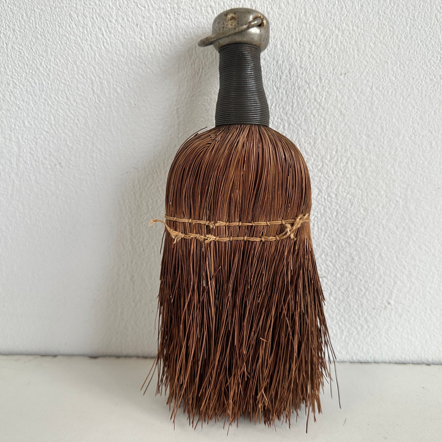 OB035 TWO SMALL ANTIQUE HAND BROOMS