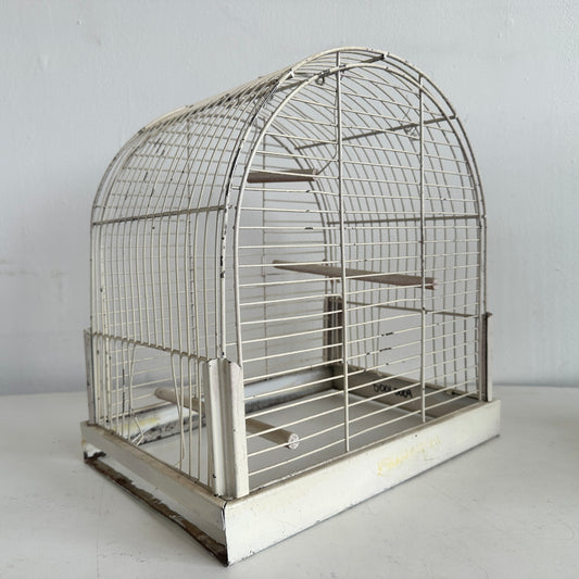 OB039 WHITE BIRDCAGE