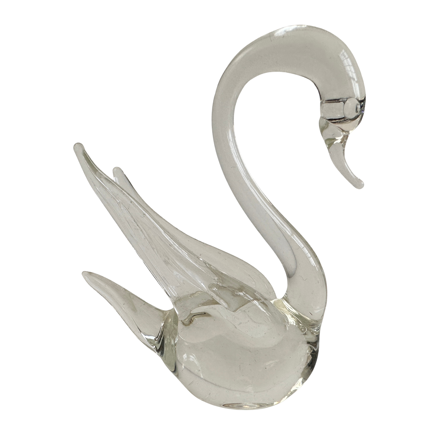 OB052 LITTLE GLASS SWAN FIGURINE